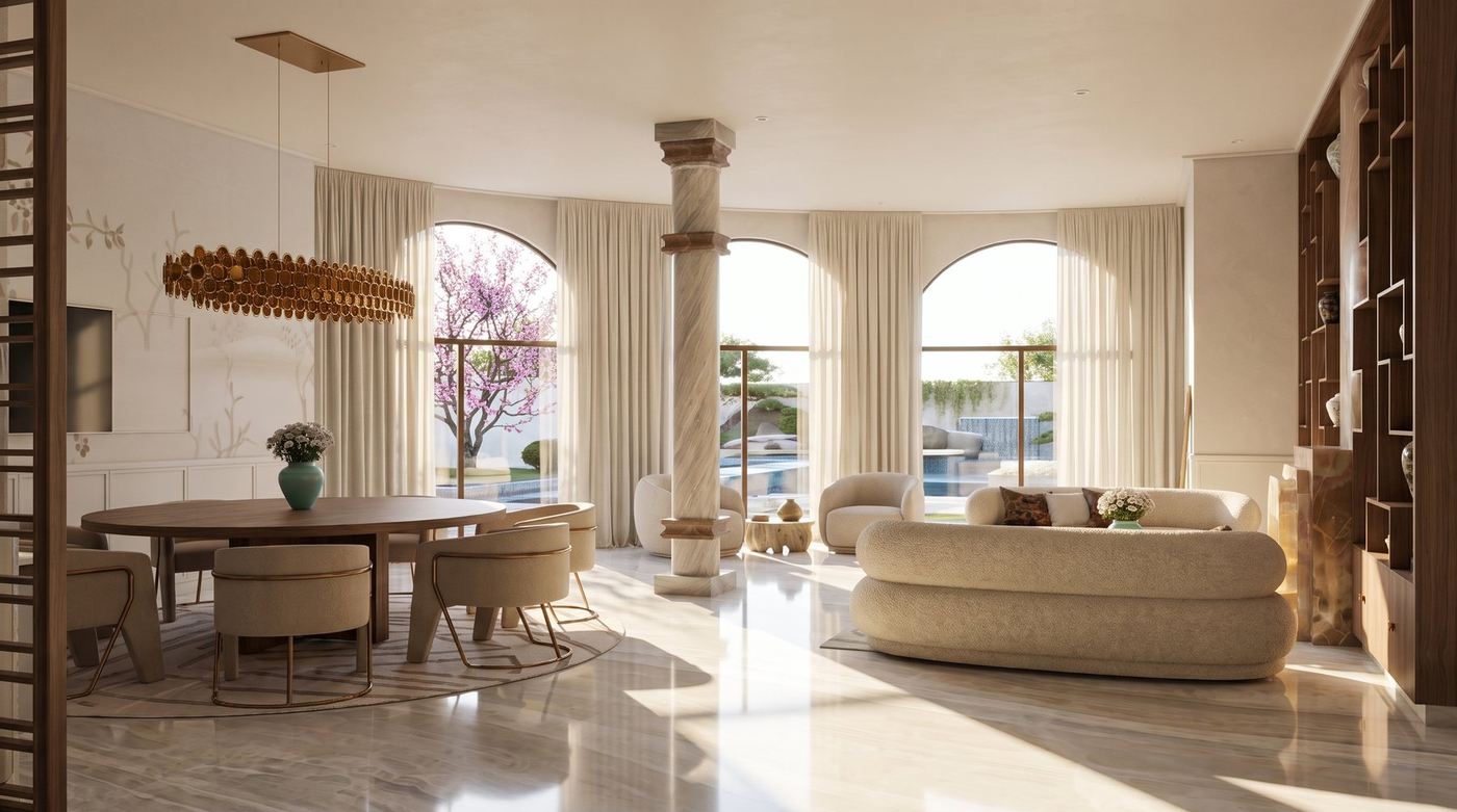 Salón de un proyecto de interiorismo de Norié