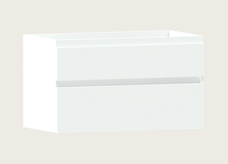 Mueble de ba&ntilde;o Nori One, dos cajones, tirador integrado